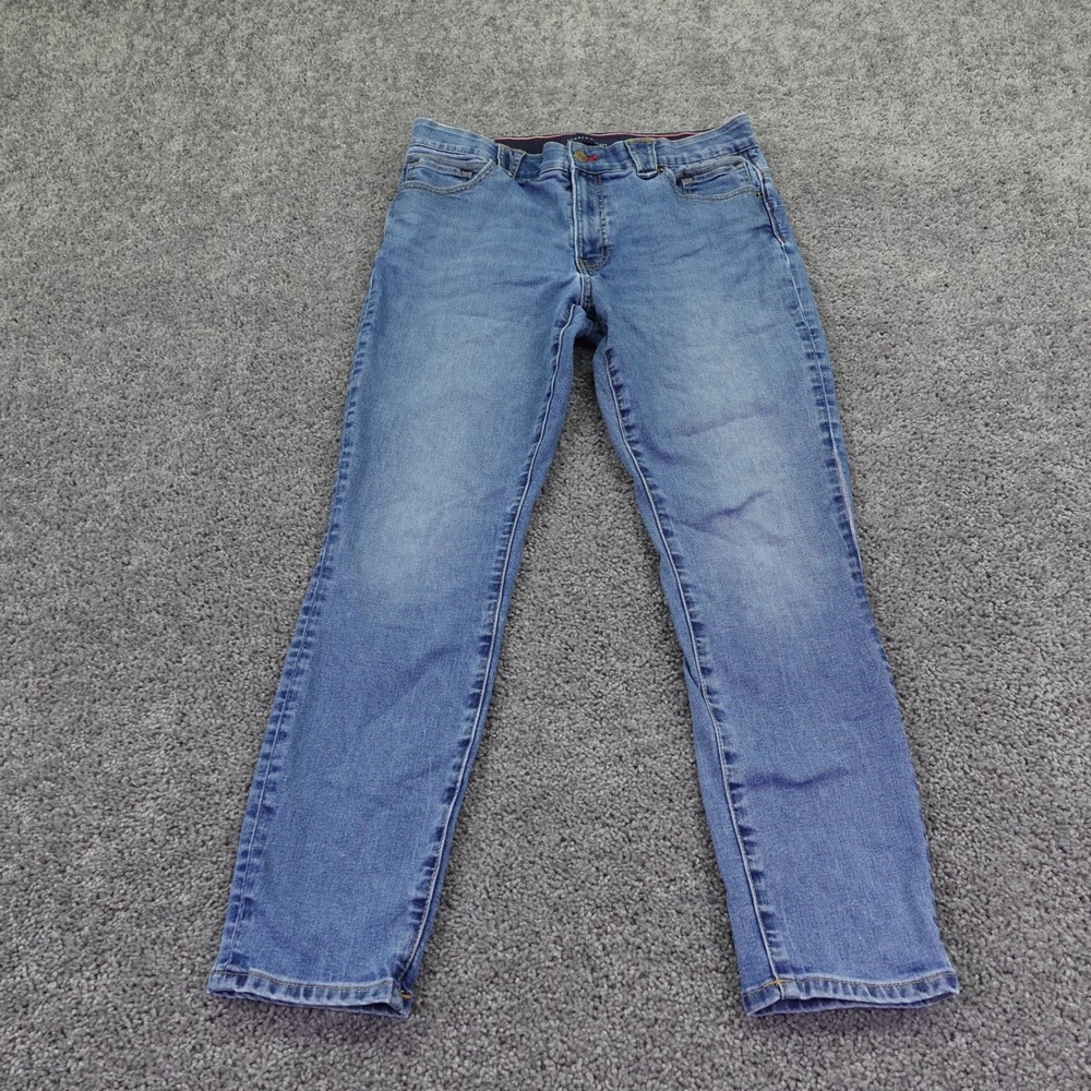 Tommy Hilfiger Jeans Womens 12 Blue Slim Straight Leg Stretch Denim